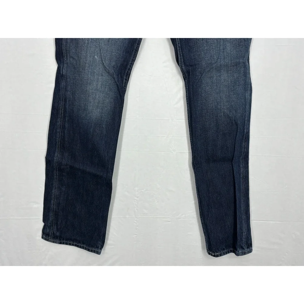 Levi's 511 Straight Leg Jeans Mens Blue Denim Dark‎ Wash 5-Pocket Whisker 32x34